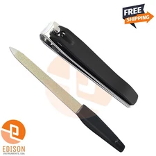 Professional Manicure Toenail Clipper Cutter Finger Nail File Beauty Tools 2Pcs