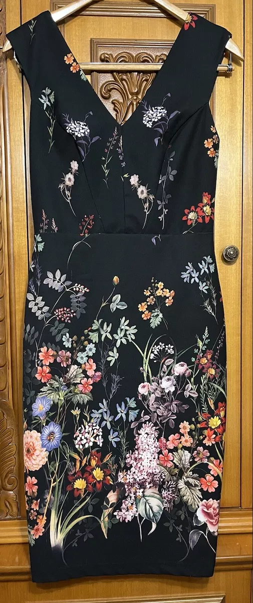 Suzy Shier Womens Dress Floral Dress Size XS Sleeveless Knee Length Dress