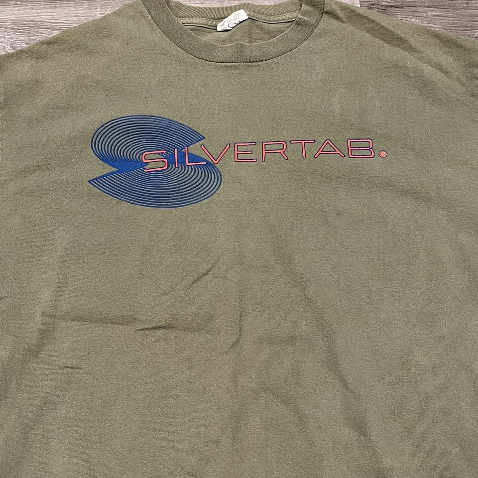 Vintage 90s LEVI’S Brand SilverTab Jeans S Logo Spell Out Shirt RARE