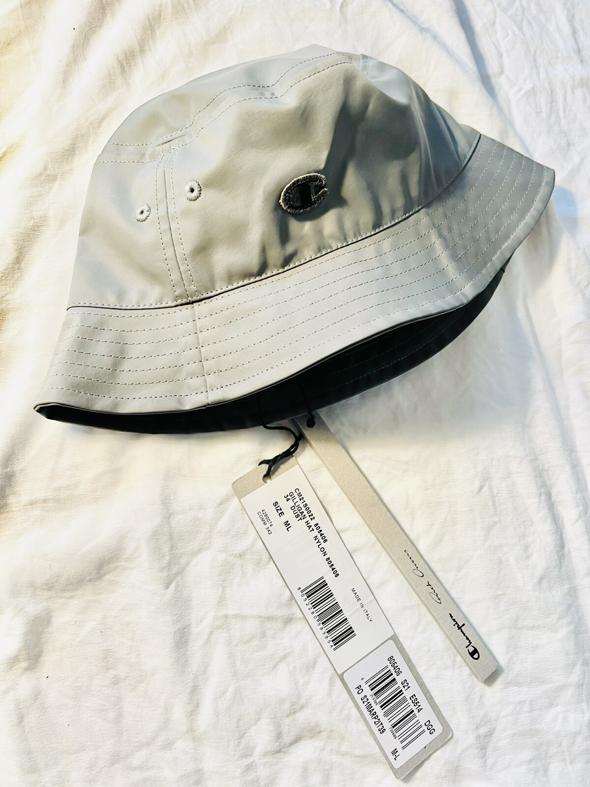 Rick Owens Gray Champion Edition Gilligan Hat Medium NWT Authentic