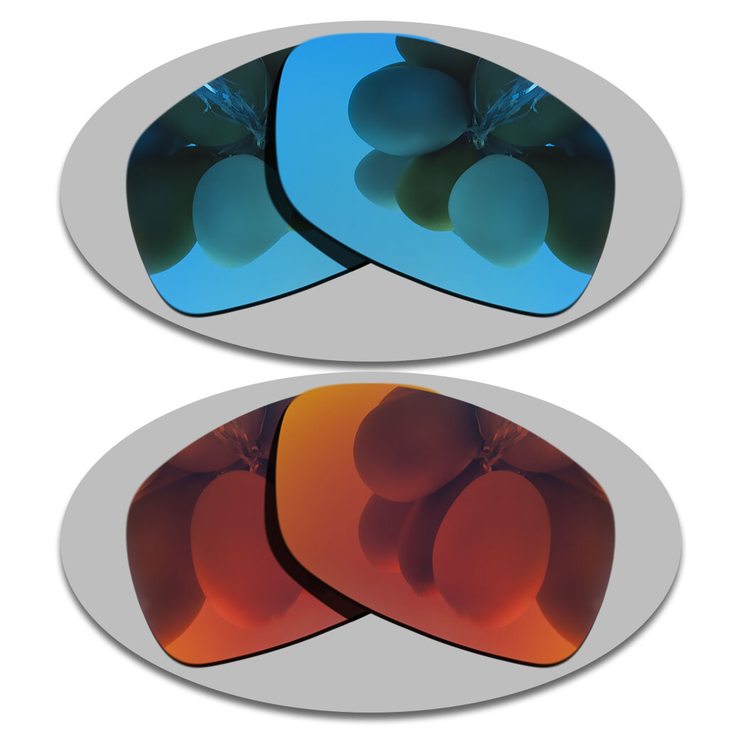 Sky Blue&Fire Red Replacement Lenses For-Oakley Ravishing Polarized
