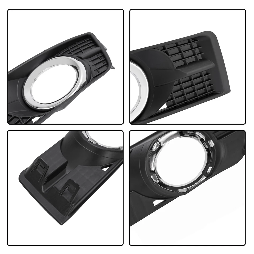 Fog Lights w/Black Cover + Bulbs Left & Right For Cadillac SRX 2010-2016 - Image 3 of 4