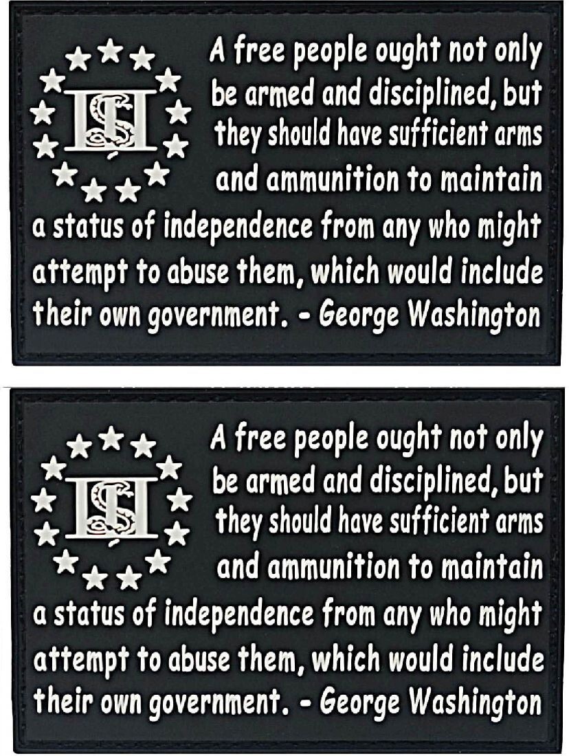 A Free People sufficient arms Gadsden 2nd PVC Rubber PATCH ||2PC HOOK 3"x2"