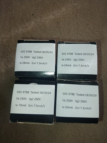 KT 88 GE OOO Quad Matched Set - Picture 2 of 2