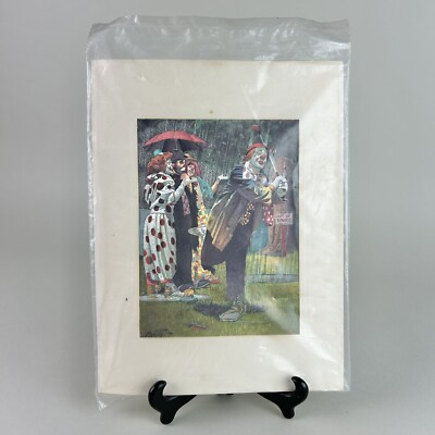 VTG 90s Chuck Oberstein Rare Foil Clown Print Holographic Sealed  Out of Bounds 
