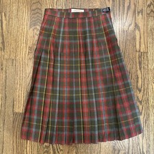 James Pringle Weavers wool plaid KILT leather buckles Size XXS waist 24  See Pic