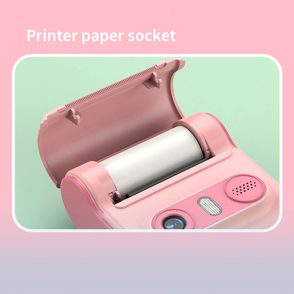 46MP Instant Print Camera 1080P Kids Video Camera Mini Thermal Printer ...