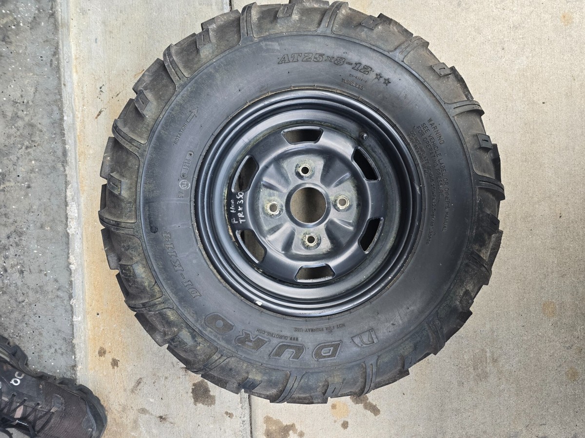 2001 2006 Honda Rancher 350 TRX 350 front wheel rim tire 25x8x12
