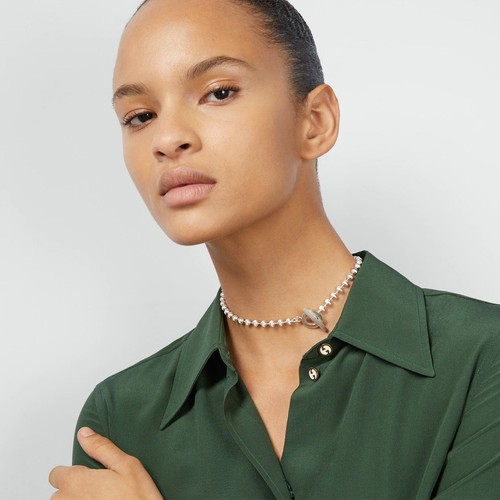 Collar gargantilla GUCCI Boule cadena palanca en plata de ley - Imagen 3 de 4