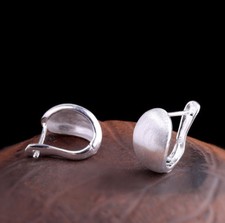 I03 Earring Creole Half Creole Sterling Silver 925