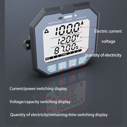Bluetooth Battery Monitor Charge Discharge Indicator DC 120V 350A AMP Voltmeter - Picture 13 of 17