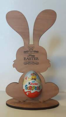 Maßgefertigter Holz Osterhase Kinder Eierhalter fertig zum Zusammenbauen & Dekorieren Hase