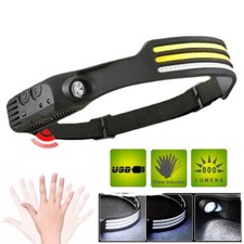 Cob Led Headlamp Usb Rechargeable Headlight Bar Head Band Torch Work Light 6000k Cob Led Headlamp Usb Rechargeable Headlight Bar Head Band Torch Work Light 6000k