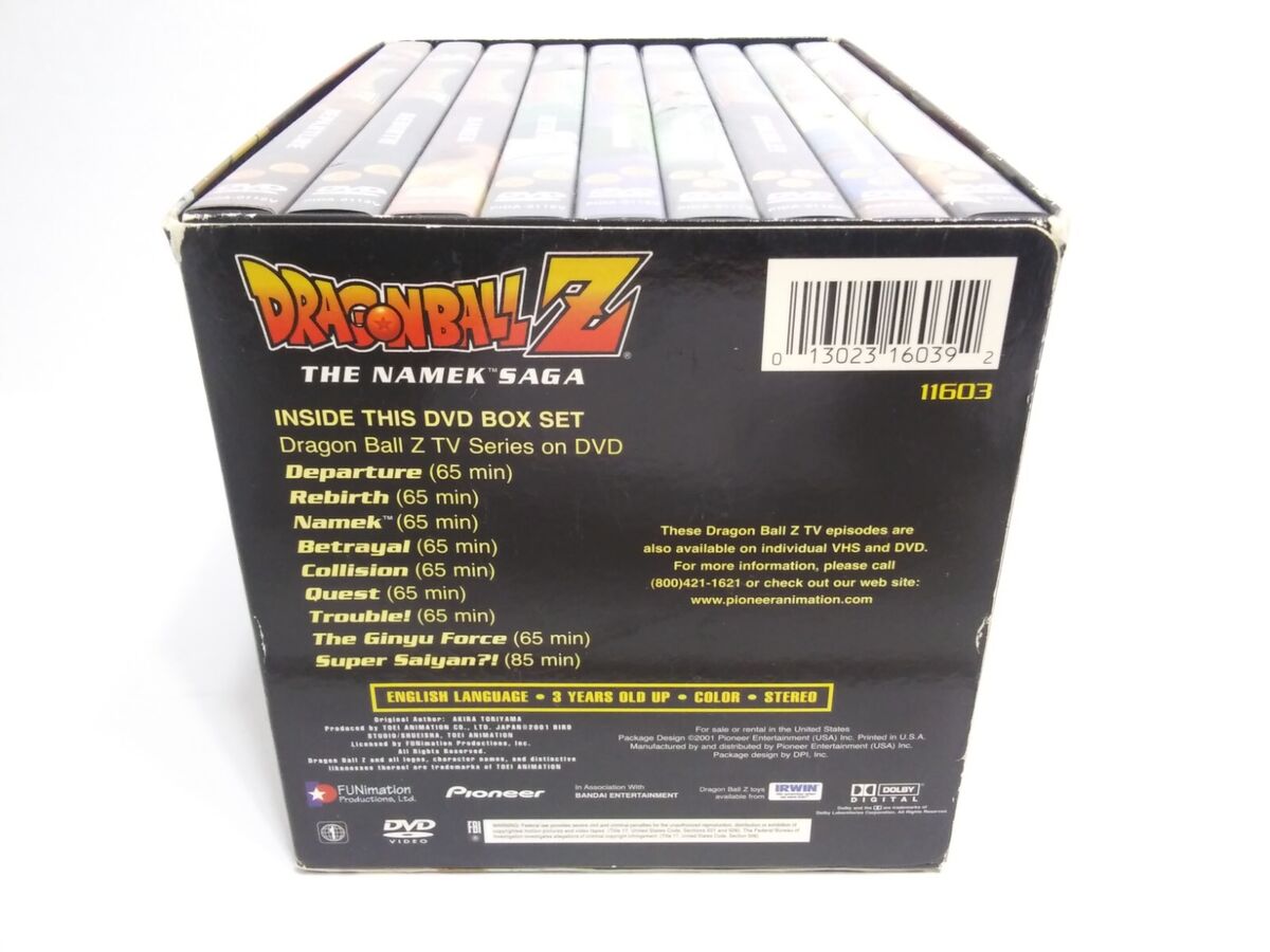 Dragon Ball Z The Namek Saga Box Set DVD 1999 Complete 9 Dragon Ball Z The Namek Saga Box Set DVD 1999 Complete 9