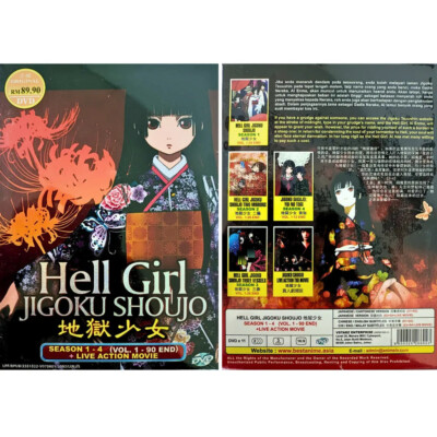 Anime DVD HELL GIRL Jigoku Shoujo Complete Series Season 1-4 (1-90