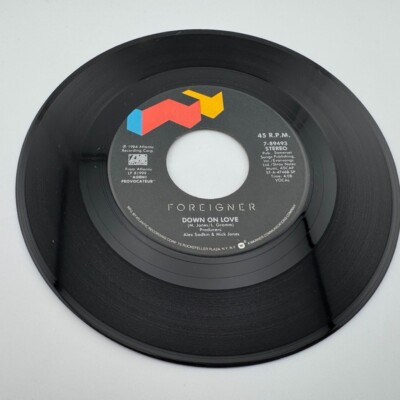 Foreigner - Down On Love/Growing Up the Hard Way 45 RPM 7'' Record 1984