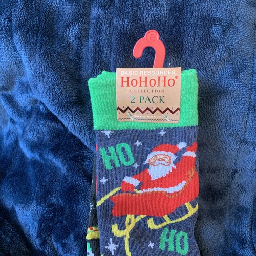 NWT Basic Resources HoHoHo Collection Men's 2Pk Tacos $ Santa Crew Socks - Picture 6 of 7