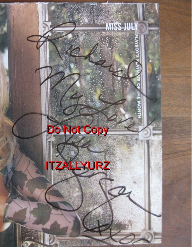 Playboy Playmate Lisa Dergan July 1998 signed centerfold to Richard