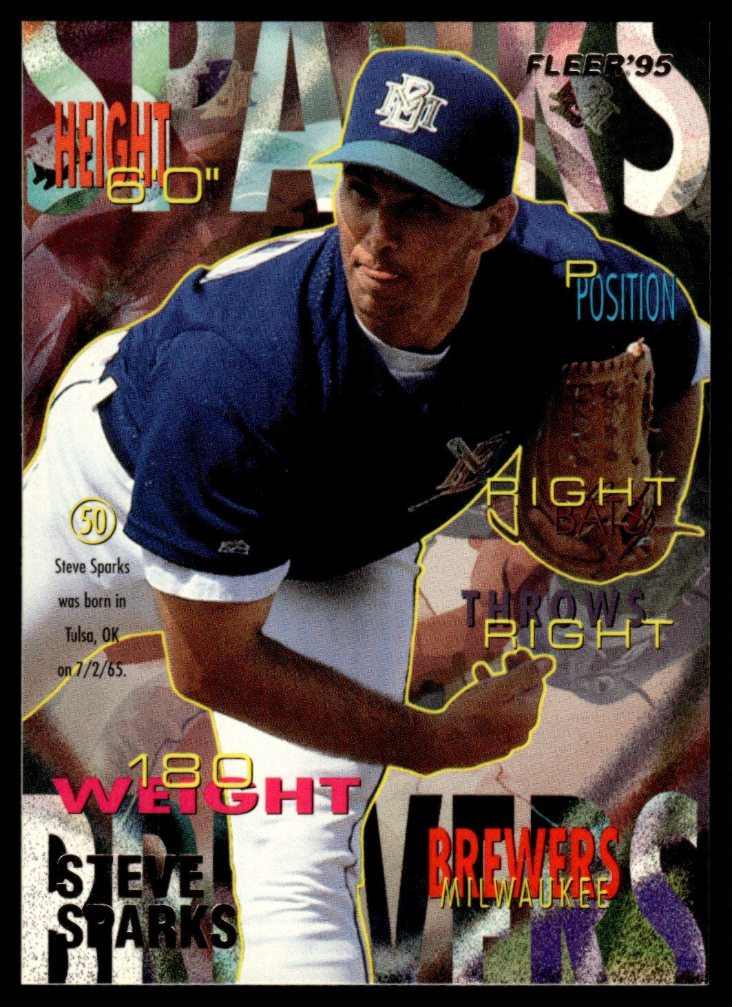 1995 Fleer Update #U-57 Steve Sparks Rookie Milwaukee Brewers