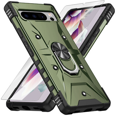 For Google Pixel 8 Pro 7 Pro Heavy Duty Shockproof Case Cover + Screen Protector