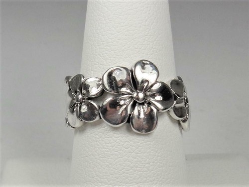 STERLING SILVER HAWAIIAN ISLAND FLOWERS OF PARADISE NATURE FLOWER RING SIZE 9 - Picture 10 of 10