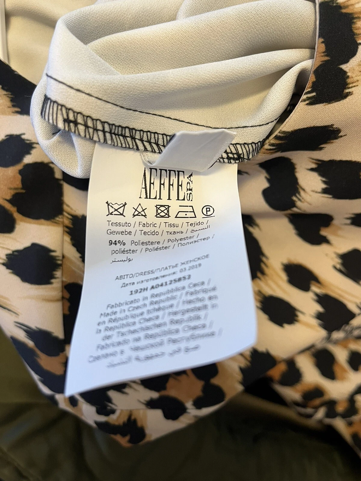 Splendido abito tunica Moschino Boutique maniche lunghe stampa leopardata UK 10 RRP £ 490