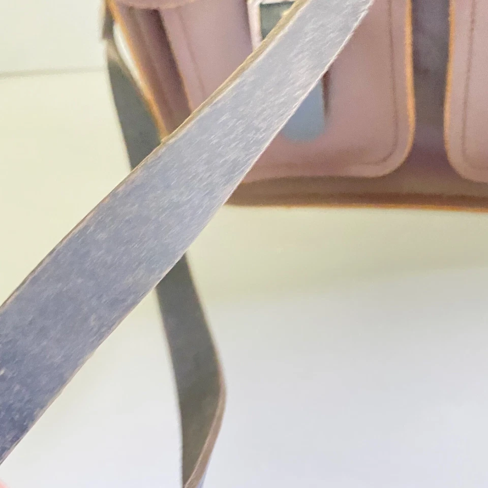 Bolso Cartera Only Midge Cuero Marrón y Azul Marino Hebillas Sivertone Foto 4 de 4