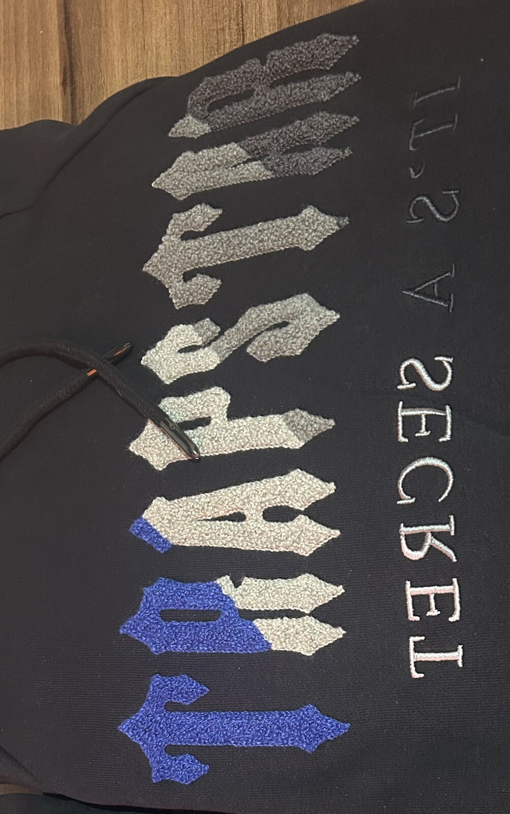 Trapstar Chenille Decoded ice Hooded Tracksuit - Black Ice (Blue/Grey) Medium image 2