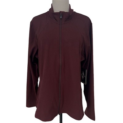 New Skechers GoWalk Women's 3XL Maroon Active Jacket Stretch Athleisure Mesh