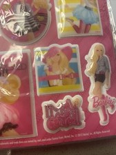 2012 Barbie Doll Puffy Stickers Set of 22 Retro 90s Mattel SEALED NEW NOS Puff