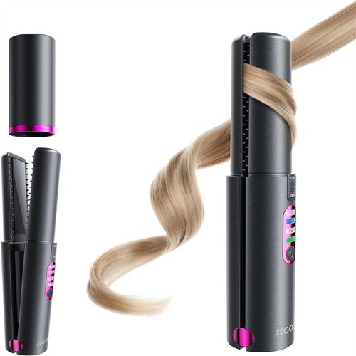 2-in-1 Flat Iron & Curling Iron 1.38-Inch Barrel Straightener for Salon