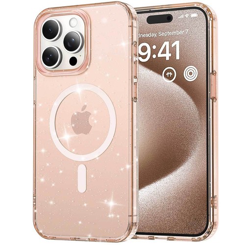 Für iPhone 16E 16 Pro Max 15 14 13 12 Magsafe Schutzhülle Glitzer Handy Cover - Picture 20 of 25