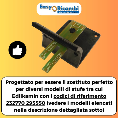 - Debimetro Stufa a Pellet, Sensore Di Flusso Aria Modello LINX per Edilkamin 23 - Foto 3 di 12
