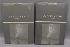 2 Ann Taylor Mid Thigh Control Top No Hose Size Long Natural Color New Vintage