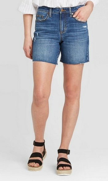 Women's BOYFRIEND Shorts Medium Wash 