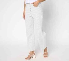 NYDJ Teresa Wide Leg Ankle Jean-Palencia Stripe-Reg 18-NWT-A681736