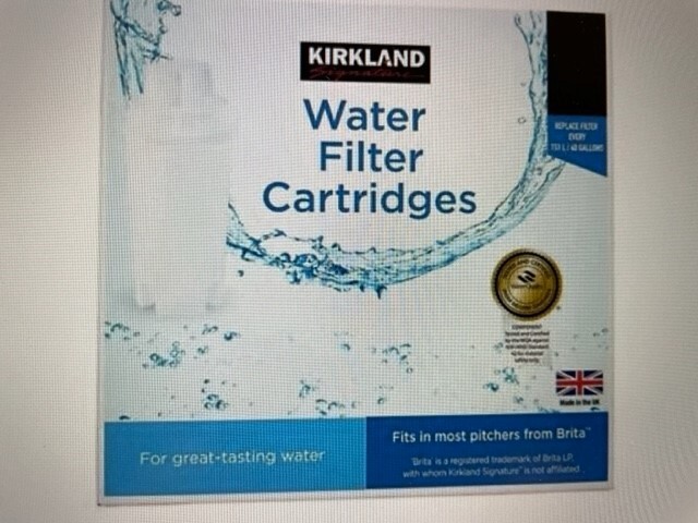 Kirkland Signature Water Filter 9 pack Cartridges for Brita Pitchers Refills