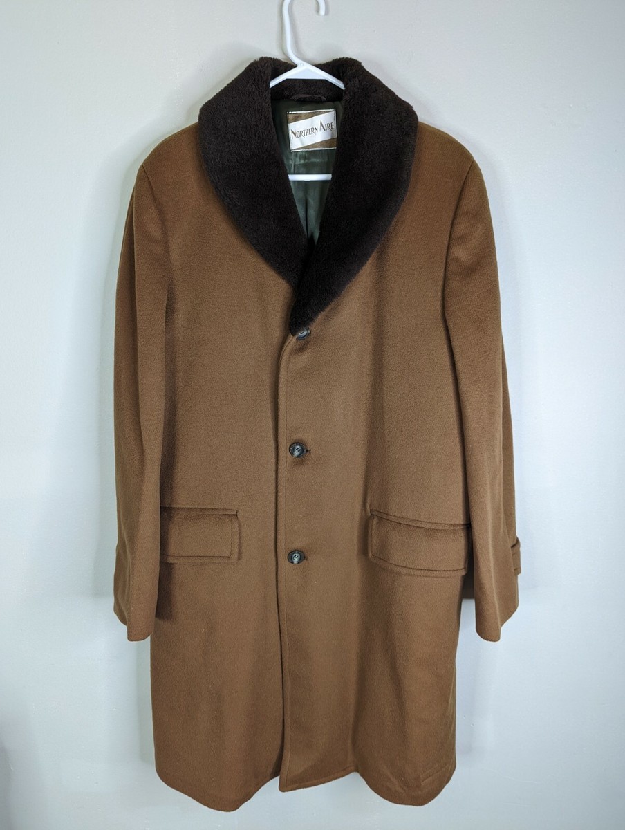 Vintage Northern Aire Mens Wool Tweed Rancher Lined Overcoat