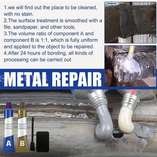 3x Industrial HEAT Resistance Cold Weld Auto Metal Repair Paste Adhesive Gel A&B - Picture 6 of 13