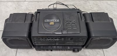VTG RARE 1990 Fisher Boombox PH-D800 Dual Cassette CD Defects