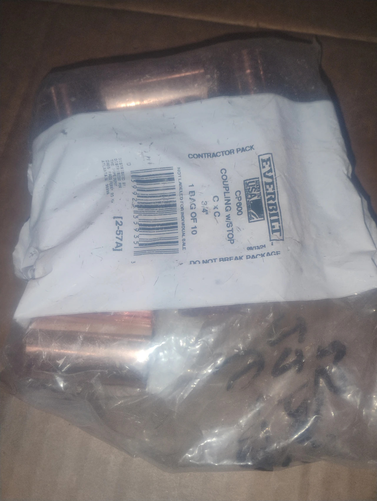 LOT OF 9! NIBCO 1 x 3/4 in. Copper C x C Reducing Coupling