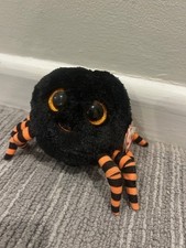Ty Beanie Boos Crawly the 6" Black & Orange Spider- Halloween version with Tag