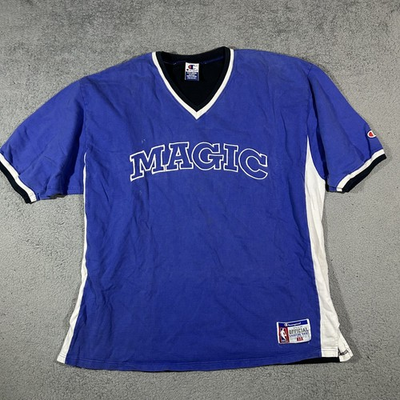 #ad Vintage 90s Champion Orlando Magic Shooting Shirt Mens 2XL V Neck #2589 $27.99