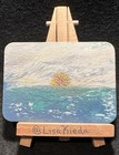 ACEO Original Sunset Seascape Water Sun Dusk Wax Painting — photo 6