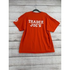 Port  Company Trader Joe's T-Shirt Mens XL Orange Short Sleeve Graphic Logo