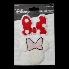 Minnie Mouse Head Patch Disney Applique Iron On. 3"