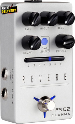 FS02 Reverb Pedal Stereo Guitar Effects with 7 Storable Preset Slots 7 Reverb...
