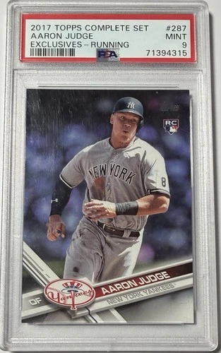 Topps 2017 Complete Set Aaron Judge #287 PSA 9 MINT Rookie Yankees