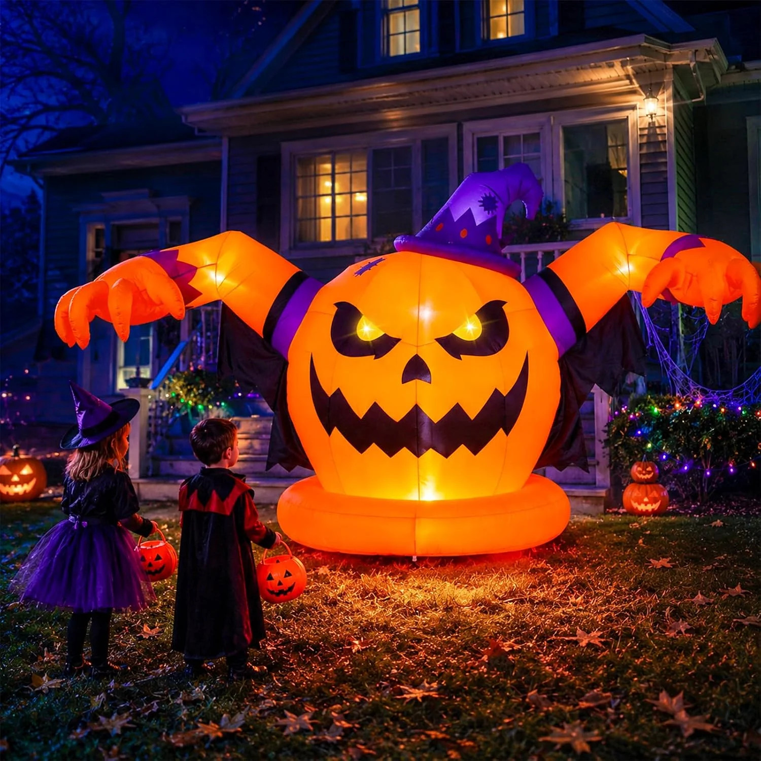 12.2 FT Halloween Inflatables Decorations Outdoor - Giant Pumpkin Blow ...