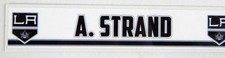 Los Angeles Kings Austin Strand #71 Game Used White Locker Nameplate DP69659